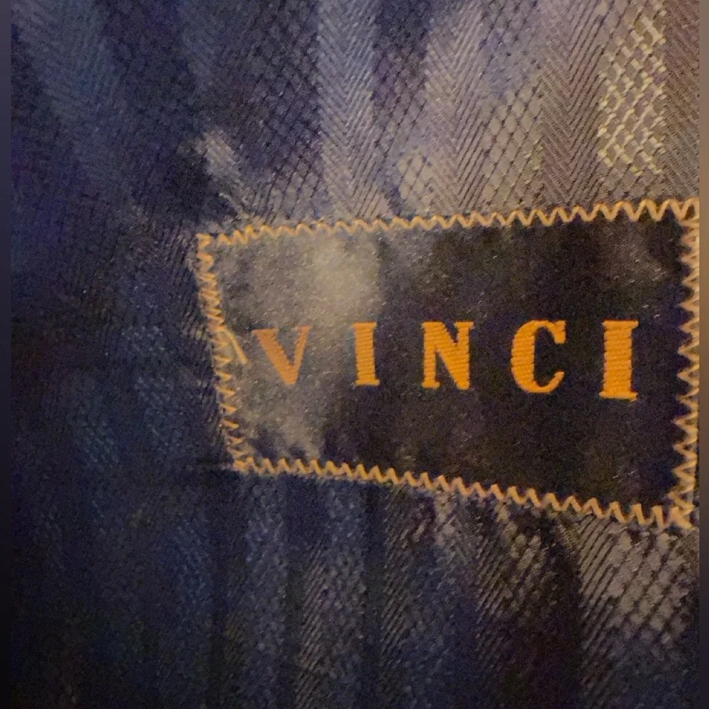 Vinci Vest & Sport Coat Blazer Men's 40L RN 114572‎ Metallic Black blazer vest